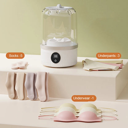 Cordless Small Washing Machine with Laundry Cup Automatic Laundry Cup Rechargeable Mini Special Washer for underwear, socks, and baby clothes