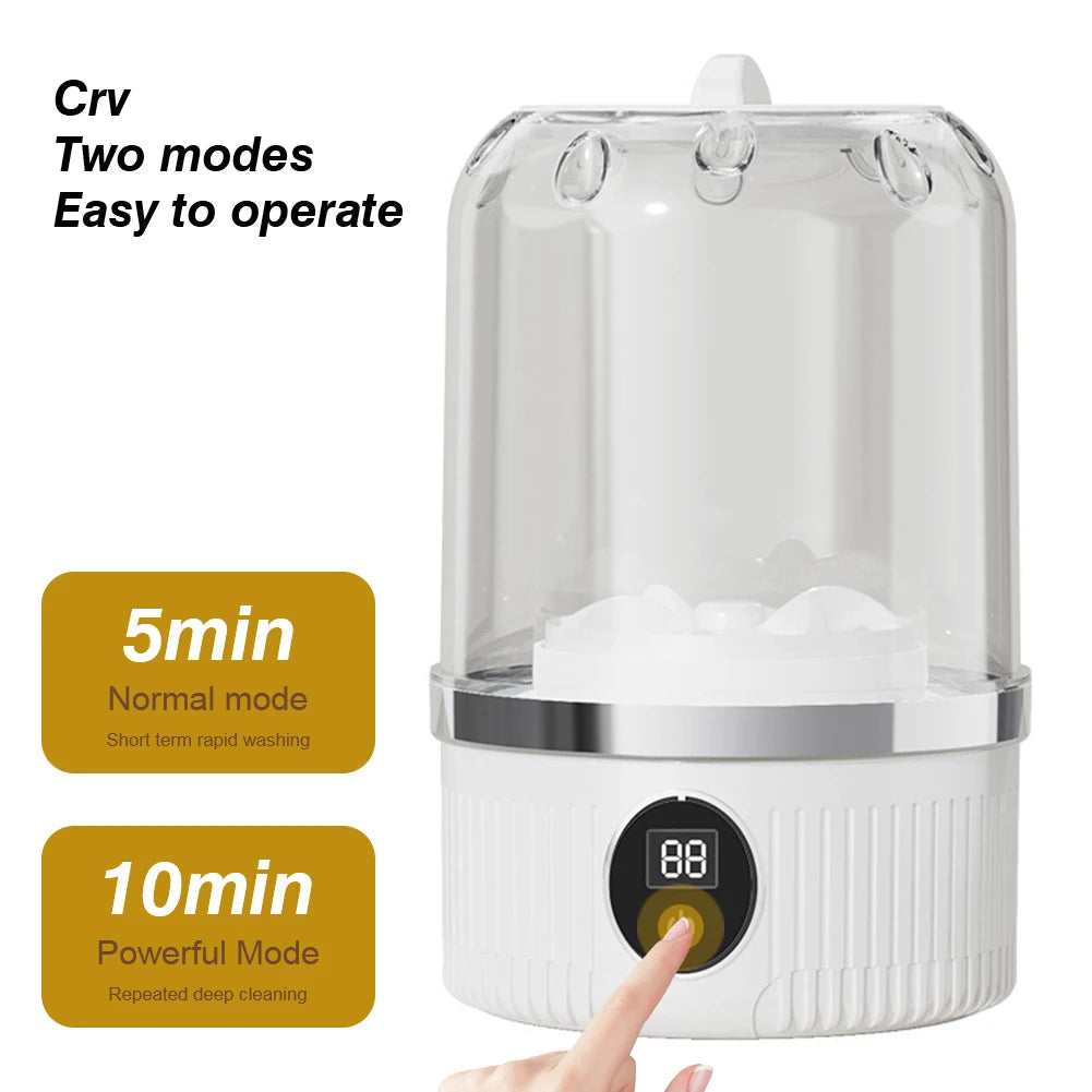 Cordless Small Washing Machine with Laundry Cup Automatic Laundry Cup Rechargeable Mini Special Washer for underwear, socks, and baby clothes